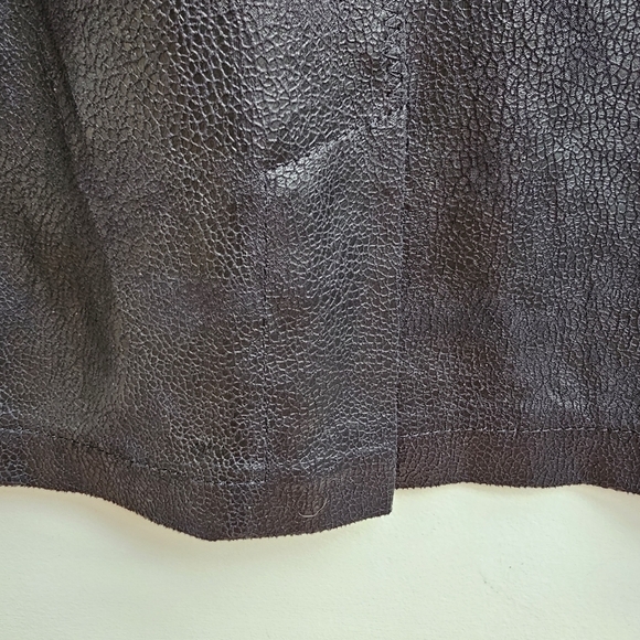 Ravel Black Faux Leather Dress with Sheer Neckline, Size Medium - Picture 7 of 12